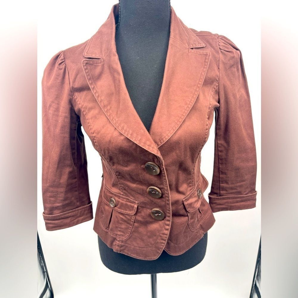 Forever, Brown‎ blazer, 3 foot and three-quarter sleeve